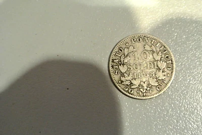 PIUS IX  10 SOLDI silver 1868 and 1869  2 coins - Image 1 of 4