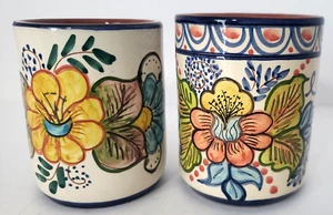 2 Olario Carrilho Lopes Art Mugs Portugal Clay Pottery SP Corval Coffee Tea - Picture 1 of 12
