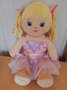 Build A Bear Puppe mit Zöpfen mit Ballerinakleid Top Zustand - Bild 1 von 1