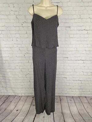 Elevenses Anthropologie черный белый цельный комбинезон карманы XL *небольшой дефект - Изображение 1 из 4