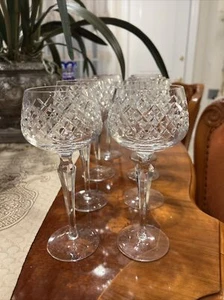 ROYAL BY IMPERIAL CRYSTAL HOCK WINE  4 Glasses 8”, Germany 2.75”- Top Diameter. - Picture 1 of 12