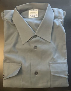VINTAGE Müller Seon Shirt Herren Gr. 43/62 grau passend Langarm Knopfleiste - Bild 1 von 3