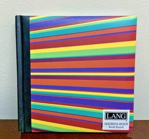 Lang Address Book Technicolor Rainbow Stripe Striped - Picture 1 of 4