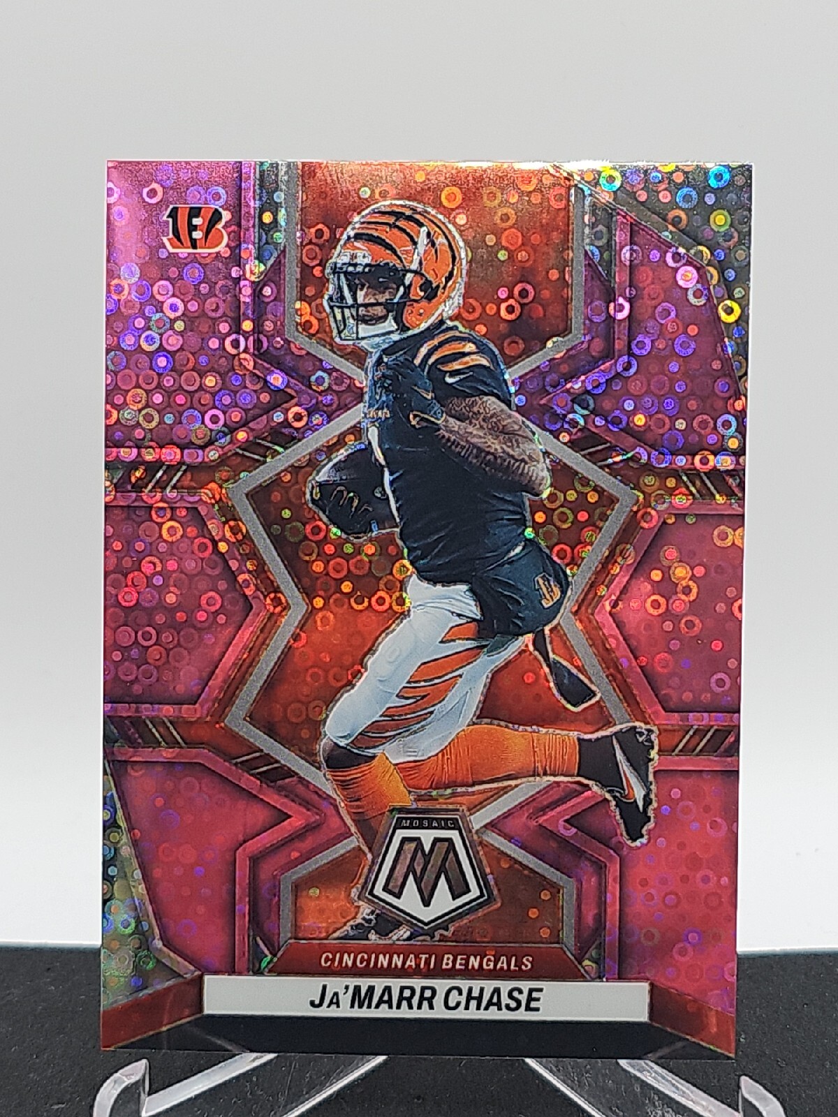 JAMARR CHASE 2022 PANINI MOSAIC #41 PINK DISCO 12/20 PRIZM SSP BENGALS