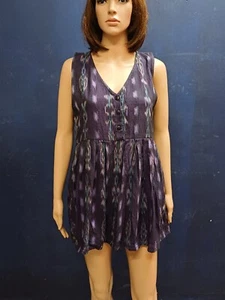 Vintage Dress Guatemalan 70s Mayan Peasant Young Women Mini Drop Waist Size S - Picture 1 of 10