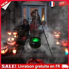 Halloween Terrifying Witch Cauldron with LED Light Witches Cauldron on Tripod
