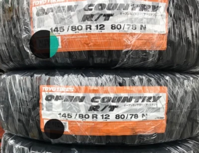 JDM Toyo Open Country R/T 145 80 R12 145R12 2PCS Tire Snowmad Suv Mini Truck - Image 1 of 4