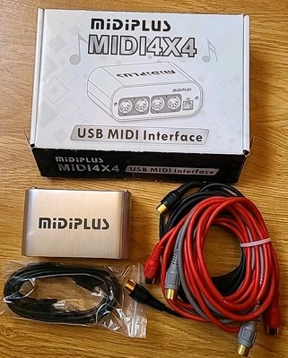 Midiplus USB MIDI Interface MIDI 4X4 + 4 Cables + 1 Data - Image 1 of 4