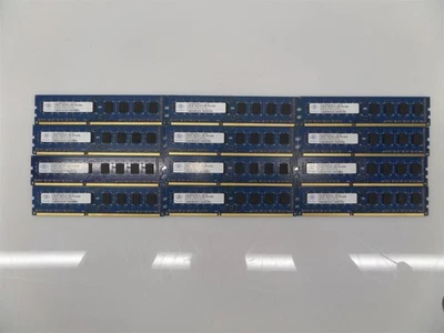 Lot of 12 - Nanya NT4GC64B8HG0NF-CG 4GB PC3-10600 DDR3-1333 Dual Rank Memory  - Image 1 of 4