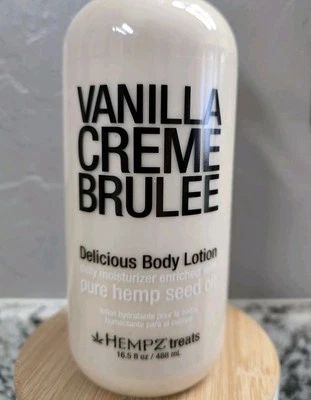 Hempz Treats VANILLA CREME BRULEE Body Lotion Hemp Seed Oil 16.5 Oz NEW & SEALED - Image 1 of 4