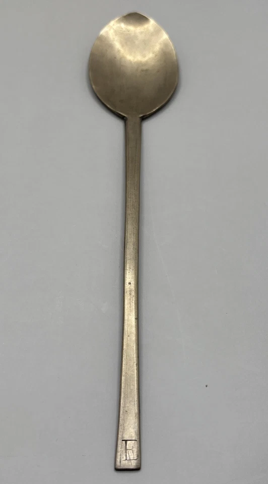 Antigua cuchara asiática coreana cuchara Sakkara forjada a mano temprana 9 pulgadas ☼ Foto 1 de 4