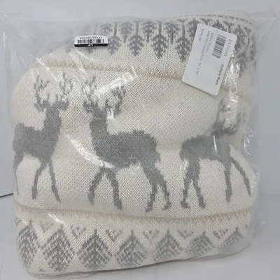 Pottery Barn Verlee Reindeer Alpine Throw Blanket 50x60 New Sold Out - Image 1 of 3