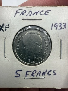 Moneda de 5 francos Francia 1933 - XF - Imagen 1 de 2