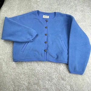 Chaqueta Suéter Free People Hug Me Sherpa Acogedora Azul Mujer Pequeña - Imagen 1 de 6