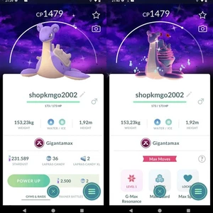 Pokémon Shiny Lapras Gigantamax Dark Skies Hintergrund Max Finale -20k Staub - Bild 1 von 1
