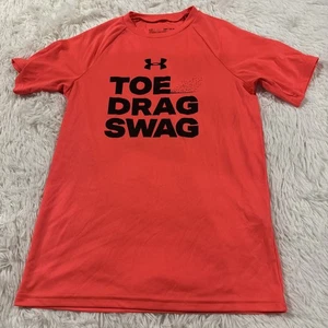 T-shirt Under Armour garçon Toe Drag Swag jeunesse M néon baseball - Photo 1/7