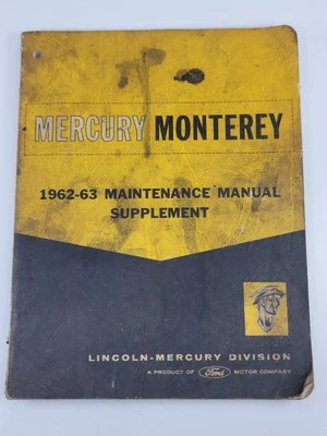 1962-63 Ford Mercury Monterey suplemento manual de manutenção original  - Imagem 1 de 4
