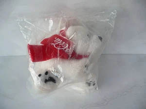 Coca Cola plush polar bear white scarf new unused rare advertising toy - Bild 1 von 2
