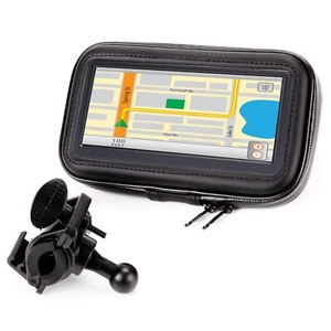 Support de Téléphone GPS pour Moto avec Guidon et étui Tactile Etanche avec A... - Photo 1/8