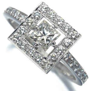 Auth BOUCHERON Ring Ava Diamond 0.5ct US7.75 18K 750 White Gold - Picture 1 of 6