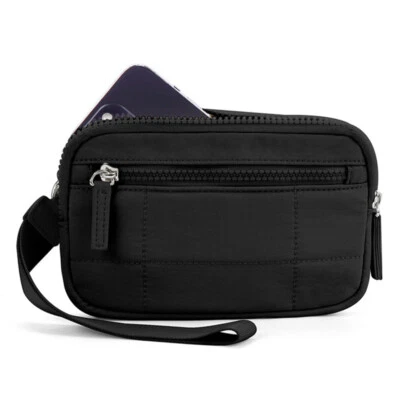 Повязка на запястье путешествий бумажник кошелек с ремешком нейлона выстеганная сумочка женщин кредитной карты держатель - Изображение 1 из 4