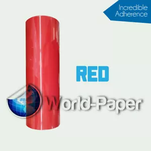 Heat Transfer Vinyl Roll PU Lettering Film Iron On Textile RED 12"x5'ft HTV - Picture 1 of 2