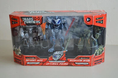 Hasbro (2007) Transformers Movie 3-Figure Pack Deluxe Class: Jazz, Prime & Brawl - Image 1 of 4