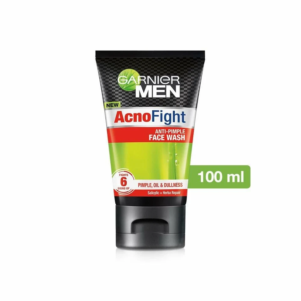 Garnier Acno Fight Anti Pimple & Acne Face Wash for Men 100ml Control Face Oil - Image 1 of 1