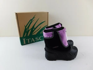 ITASKA Snow Stomper Kid's sz 6 Pink & Black Lined Zipper Winter Boots Shoes NIB - Picture 1 of 6