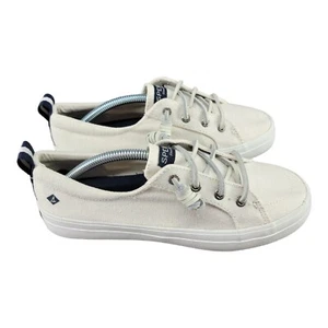 Zapatos Sperry Mujer Crest Vibe Lona Tenis Blanco Lino 6.5 Informal Comodidad - Imagen 1 de 10