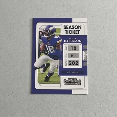 2021 Panini Contenders Football #63 Justin Jefferson - Image 1 of 2