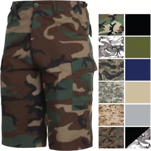 Extra Long Cargo Tactical Shorts Camo BDU Uniform Military Fatigues Below Knee - Picture 1 of 12