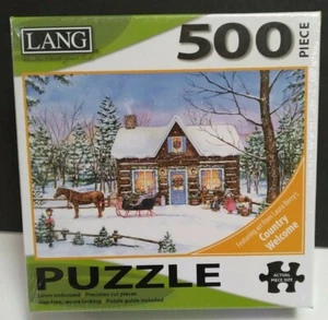 LANG 500 PIECE CHRISTMAS JIGSAW PUZZLE LAURA BERRY'S MAGICAL EVENING NEW SEALED! - Picture 1 of 2