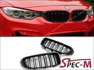 Par de rejilla delantera estilo listones dobles negro mate M4 para BMW F32 F33 F36 428i 435i - Imagen 1 de 3