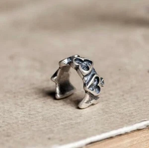 Pendientes con clip para motociclista punk de plata esterlina 925 para hombre y mujer A1707 - Imagen 1 de 8