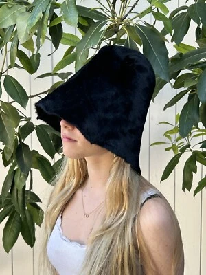 Sombrero de fieltro de piel de colección años 60 cubo alargado arte peludo vanguardia snufkin Beatnik Foto 1 de 4