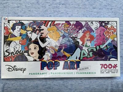Quebra-cabeça panorâmico vintage Disney Pop Art 700 peças Branca de Neve Cinderela ++ ❤️sj7m4s - Imagem 1 de 4