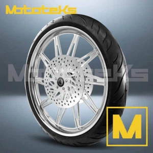 23" 23x3.5 EDGE RUEDA MAG CROMO PARA HARLEY TOURING EXCAVADORA DELANTERA - Imagen 1 de 5