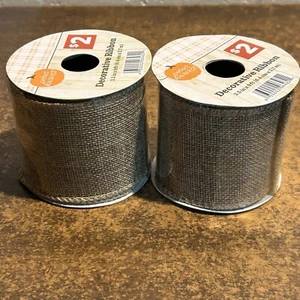 2-pack Perfect Harvest Decorative Ribbon Fall Autumn 2.5 inch x 9 feet - Picture 1 of 8