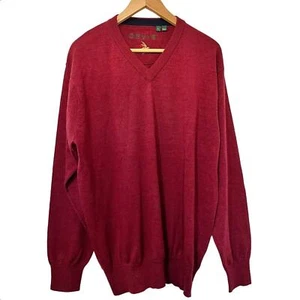 Orvis Herren Pullover aus Merinowolle mit V-Ausschnitt Gr. L weinrot Strickpullover - Bild 1 von 6