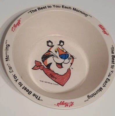 Vintage 1995 Kellogg’s Tony the Tiger Cereal Bowl – “The Best to You Each Mornin - Image 1 of 2