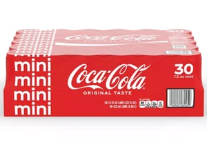Coca-Cola Mini Cans Classic Refreshment in 7.5 oz Size, 30-Pk for Any Occasion - Picture 1 of 5