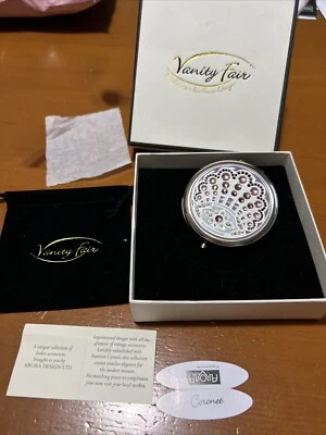 Vanity Fair Coronet Compact Mirror & Handbag, Box w/Austrian Crystals - NEW✅ - Image 1 of 4