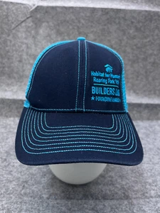 Habitat Humanity Roaring Fork Valley Hat Cap Strap Back Adult Blue Cotton Poly - Picture 1 of 13