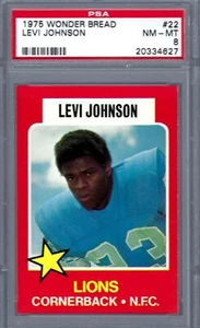 1975 Wonder Bread FB #022 PSA 8 Levi Johnson Lions 22 Nice! - Bild 1 von 2