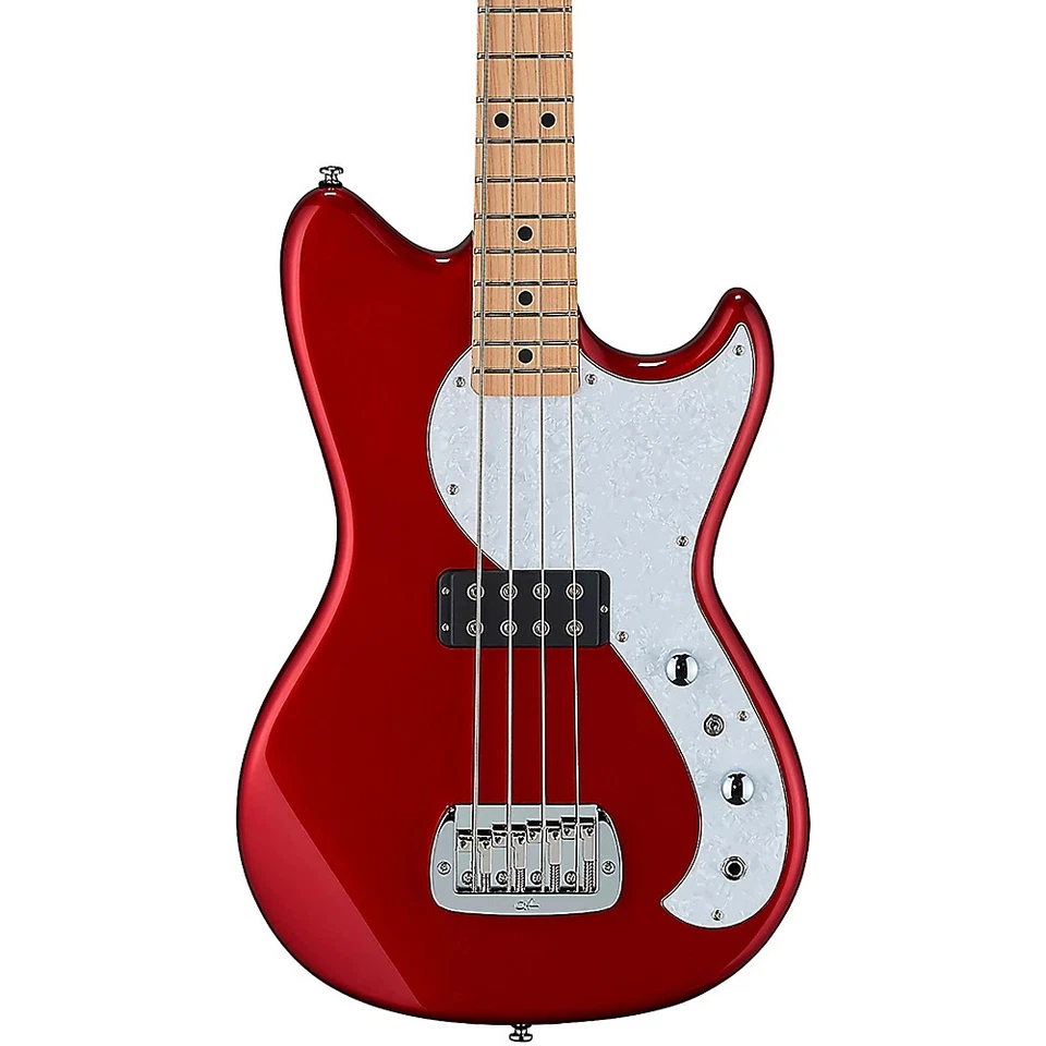 G&L Tribute Series Fallout Short Scale 4 String Bass Guitar Candy Apple Red Hard