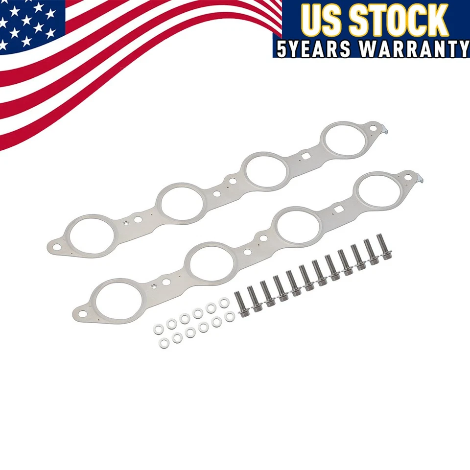 EXHAUST MANIFOLD GASKET Compatible with all GM LS & LT GEARZAAR Direct Fit Pair Foto 1 de 4
