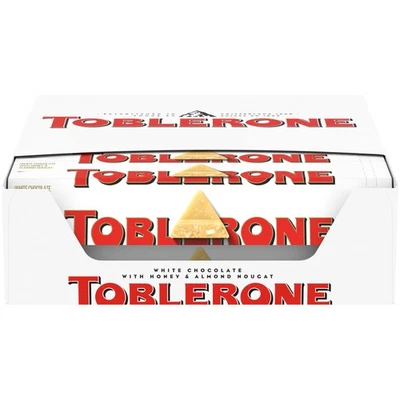 Barritas suizas de chocolate blanco Toblerone con turrón de miel y almendra, Pascua Foto 1 de 4