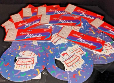 Estuche de 12 - Pastel de Feliz Cumpleaños 24" Papel Espiral Colgante Móvil Decoraciones Foto 1 de 4