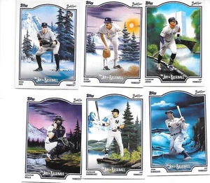 2025 Topps Bob Ross 12 Card Yankees Team Set Judge Jeter Dimaggio Ben Rice RC - Bild 1 von 2